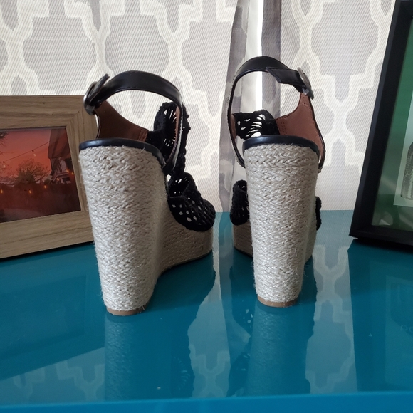 Lucky Brand Crochet Wedge Sandals - Picture 8 of 12